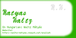 matyas waltz business card